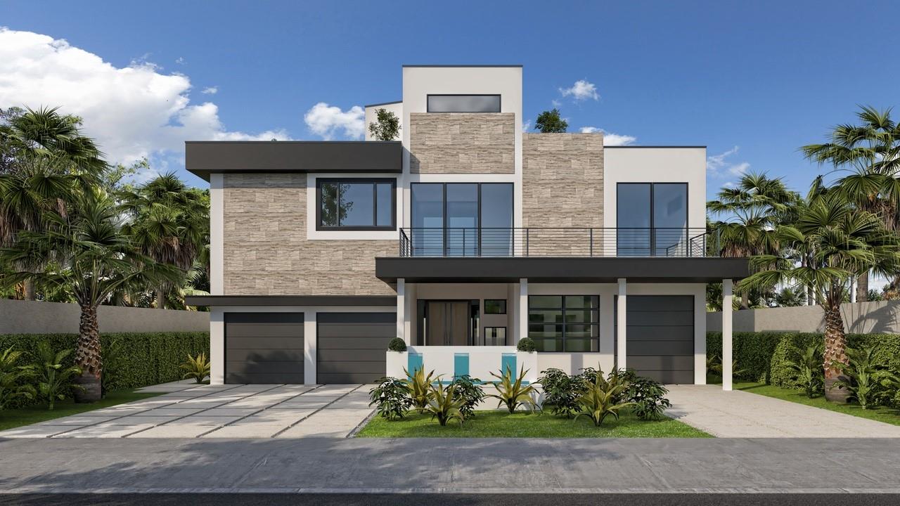 Discover cutting-edge luxury in this 5 bed, 6 full, 2 half bath pre-construction estate in Boca Raton’s coveted Golden Triangle. 6,218 SF living space, 21' ceilings, his-and-her offices, flexible living space, third-floor retreat and a 3-car garage. Meticulously designed for upscale living. Each bedroom offers an en-suite bath, with Control4 smart home features and top-tier finishes throughout. Built using the SCIP system for unmatched strength, energy efficiency, durability, and resistance to fire and hurricanes. Enjoy a rooftop terrace view, resort-style pool, spa, waterfall, and summer kitchen. Steps to Lake Wyman Park, a gem on the intracoastal for a mix of recreation and relaxation. Walk to Mizner Park or bike to the beach. Personalize it now and live the lifestyle you've dreamed of.