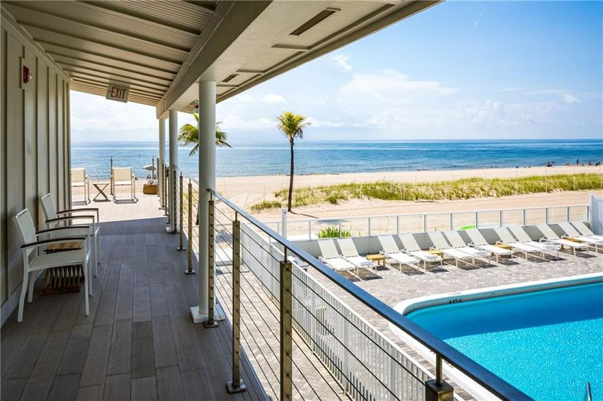 Award wining beach hotel Tides Inn. Directly on the sand in the sea side town of Lauderdale By The Sea. Amazing direct ocean views. Featuring spacious hotel rooms, efficiencies, one and two bedroom apartments, heated pool and on site parking. Completely remodeled by international designed team. This Boutique style hotel truly exceeds expectations for style, comfort and service.