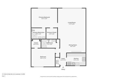 Tiny photo for 711 N Birch Road #204, Fort Lauderdale, FL 33304 (MLS # B26089155)