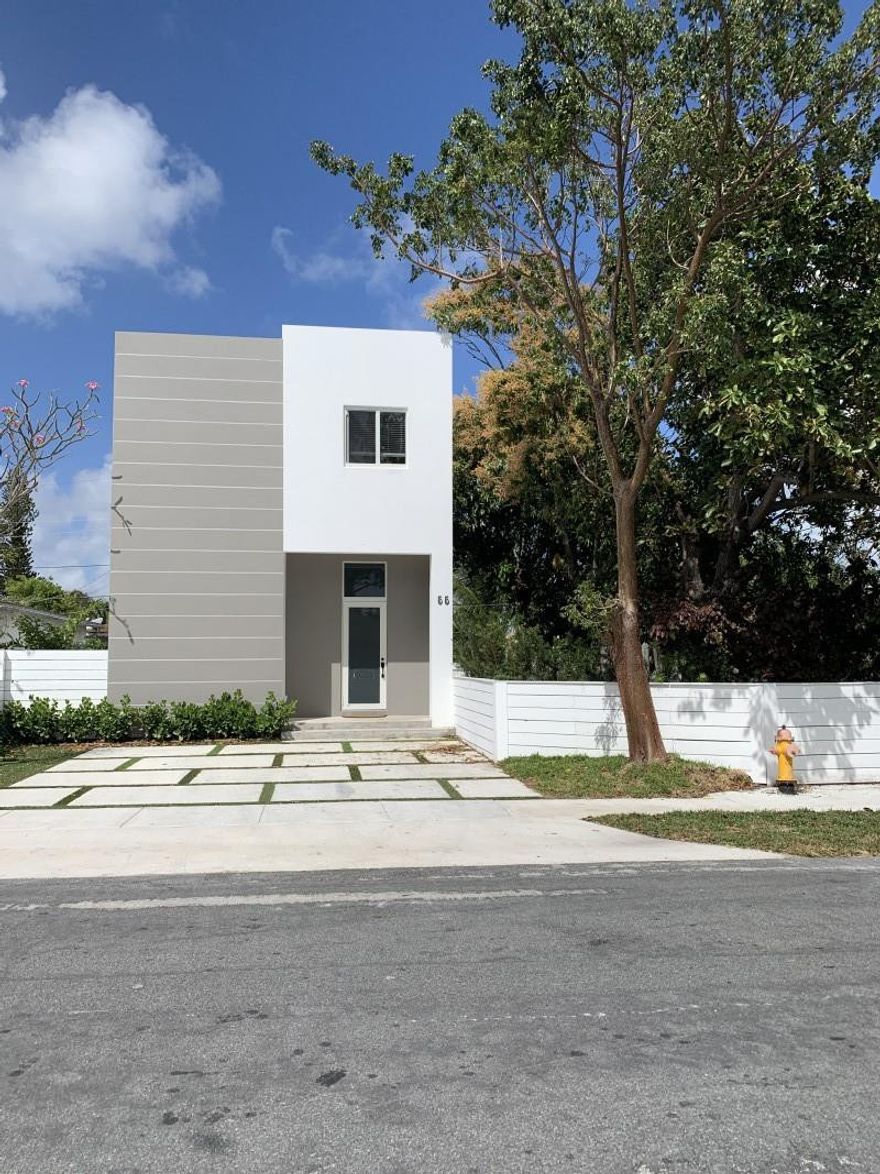 Brand new, thoughtfully designed two story modern house in historic Dania Beach (East of US1). This 4 bedroom, 3 bath house features extra high ceilings, lots of light, an open kitchen (includes wine fridge), storage space (multiple walk in closets), a laundry room, and bonus common space on the second floor (perfect tv room).Minutes from the beach, marina, new Dania Pointe shopping center, and FLL airport. House faces former school that is being turned into a new park. Space for boat parking.