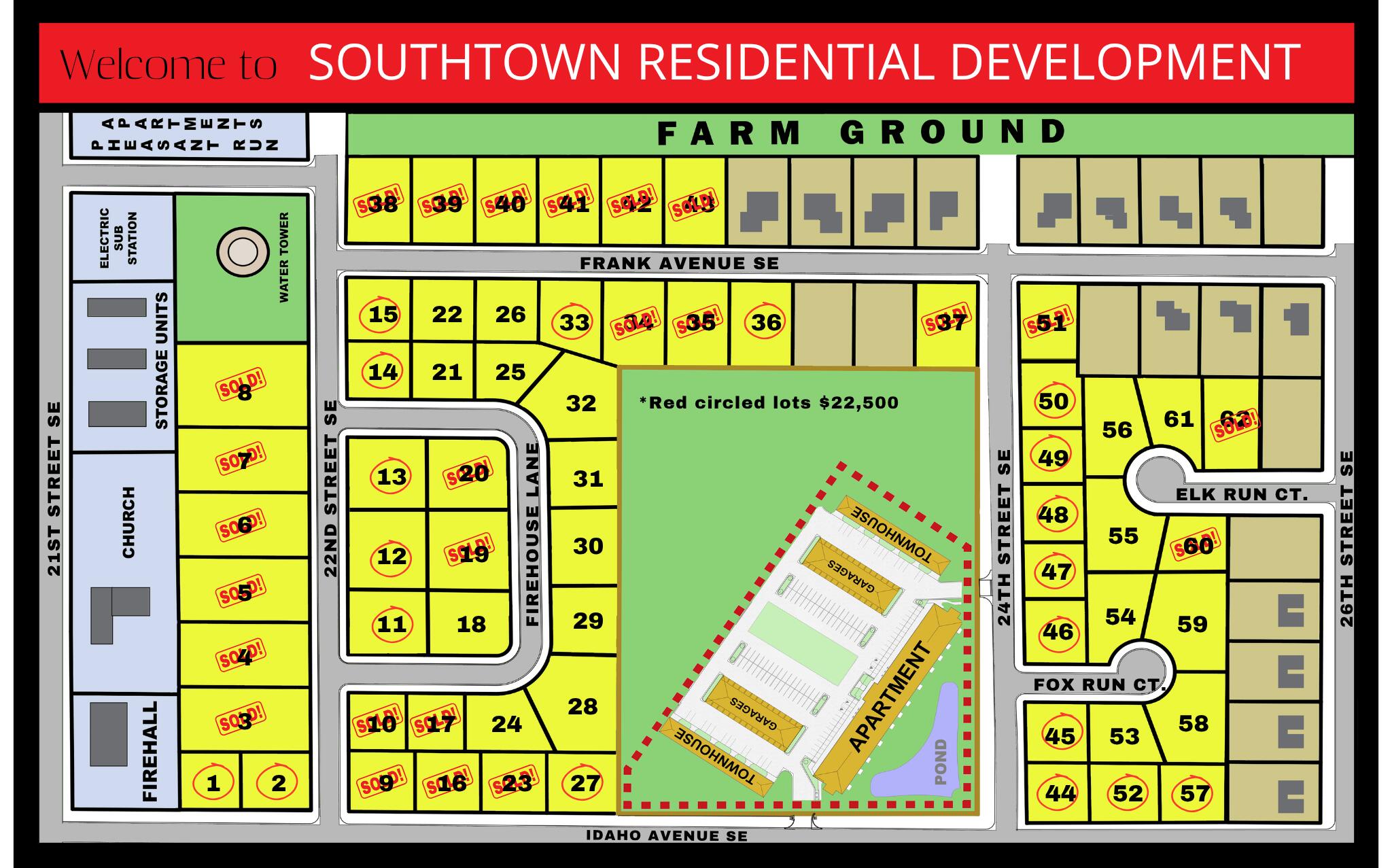 Map of Southtown Addition