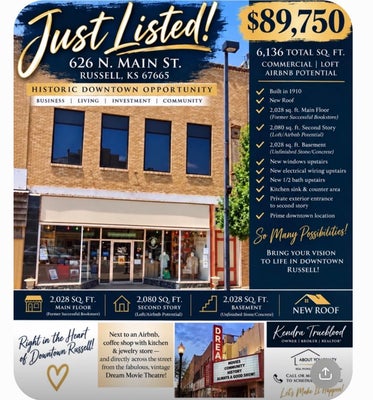 626 N MAIN ST, RUSSELL, KS 67665 - Image 35534fd2f34a85d91fe06dedbb3b2294/358018416
