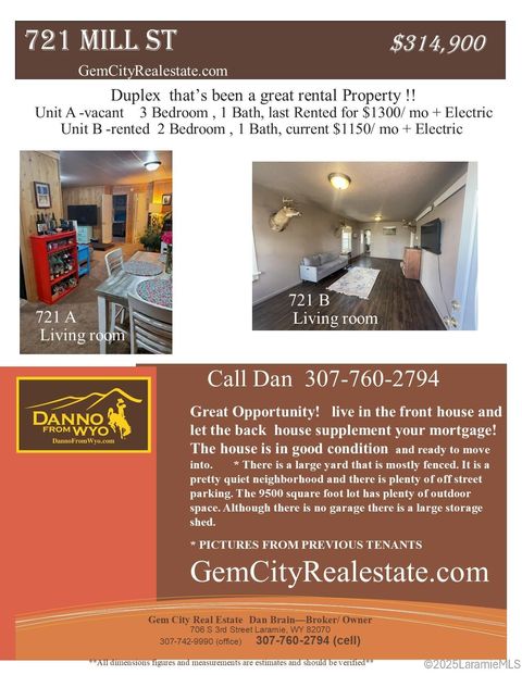 Photo of 721 Mill Street, Laramie, WY 82072 (MLS # 250607)