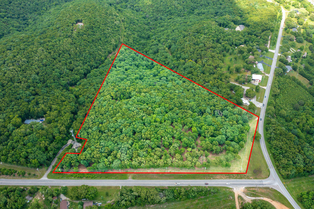 30 acre Parcel with Table Rock Lake Views! City Sewer. Paved Hwy 265 frontage! This parcel is wooded with mature timber, lots of wildlife and great location with easy convenience to Hwy 65!