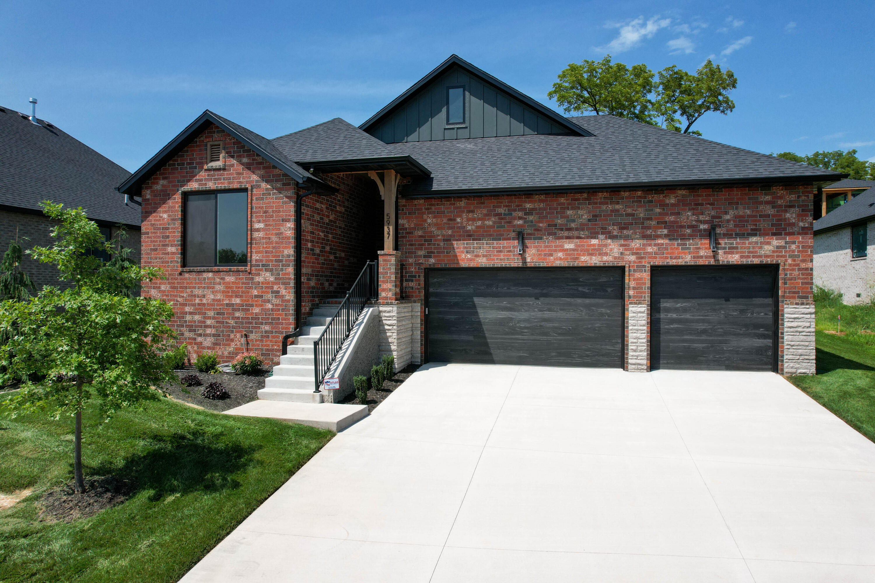 New construction in Anthony Park! 3BD/2BA/3 car garage. High-end finishes throughout. Brick exterior accented with real stone and James Hardie siding. Landscaped and sodded yard with sprinkler system in front and back. Upon entry you'll notice the high ceilings that make the home feel very spacious. Three stunning black pendant ring lights in the entry with real hardwood flooring. Floor-to-ceiling tiled gas fireplace. Open concept kitchen, granite countertops and backsplash, custom cabinets, dining area with maple wood accent wall, GE appliances, and walk-in pantry with built-in shelving. Black and gold hardware and fixtures are used throughout home. Custom built-in desk. Custom mud bench is the perfect catch-all spot for bags and shoes. Walk-in laundry with cabinets for storage. Main bedroom has an ensuite bathroom with a maple wood accent wall, granite waterfall countertop, tiled walk-in shower, soaking tub, and large walk-in closet with built-in shelving. Great covered back porch. Security system installed. Garage is 26 feet deep. Anthony Park amenities include: Pavilion, Pool, and Pickleball court. Kickapoo schools. Close to hospitals, shopping, and south side eateries.