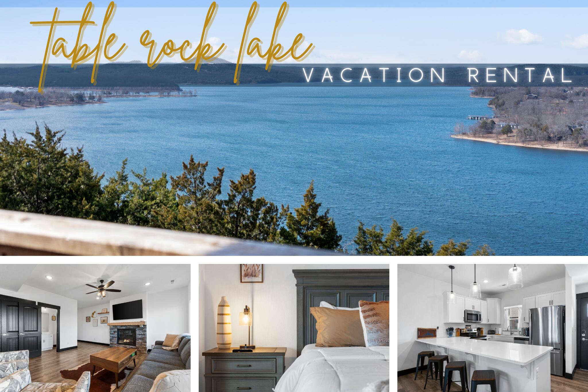 Welcome to your dream lakeside retreat at this magnificent 8-bedroom (1 bonus room included), 8.5-bathroom waterfront house, now beckoning as your next potential paradise home or lucrative vacation rental. Flaunting a sprawling 3923 square feet of modern elegance, each room is furnished with stylish decor that complements the serene views of Table Rock Lake.Imagine waking up to the tranquil sights of the lake, easily viewable from the comfort of your primary bedroom, before deciding which first-class amenity to indulge in for the day. Whether you fancy a lazy river float, a competitive match on the tennis, pickleball, or basketball courts, or a relaxing evening by the fire pit, this community doesn't skimp on options for leisure and enjoyment.For those who love to dip and dive, indoor and outdoor pools are available. Younger family members or guests will delight in the on-site playground. And with no management restrictions on vacation rentals, you have the full freedom to host or lease as you see fit, featuring modern conveniences and security.Step outside the community and Kimberling City awaits with its charming assortment of local restaurants, quaint shopping spots, and marina facilities at Port of Kimberling--offering everything from boat launches to slip rentals and a gas dock. Plus, when you're ready for more vibrant entertainment, the bustling activities of the Branson strip are just a short drive away.Embrace the good life where the water meets wonder, and every day feels like a vacation. You really can have it all, here at your new waterfront sanctuary.