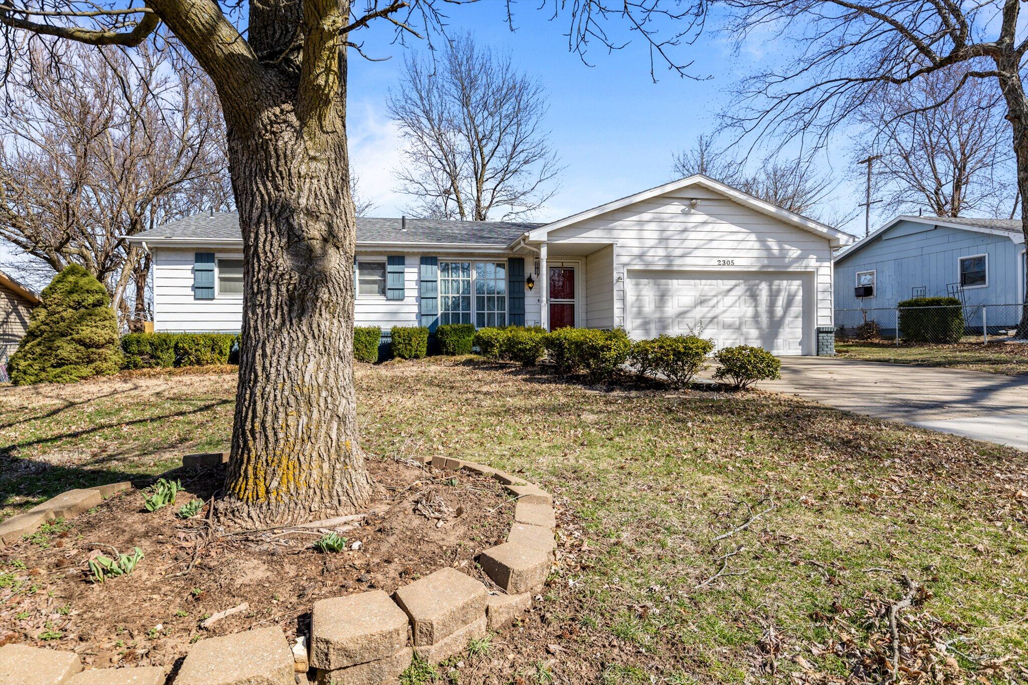 Experience the perfect combination of comfort, style, and practicality in this stunning 3-bedroom, 2-bath ranch-style home in Springfield, MO! Step inside and be wowed by the expansive kitchen, where a central island, sleek granite countertops, and abundant cabinetry create the ultimate space for cooking, gathering, and making memories. The open floor plan seamlessly connects the living areas, offering a warm and welcoming environment for everyday living and entertaining.Outside, the fully fenced backyard provides a private oasis, perfect for pets, play, or hosting guests. Unwind under the covered lounging area, or put the 10x20 work shed to good use for projects, storage, or a personal workshop. This home truly offers the best of both style and functionality in an unbeatable location. Don't miss your chance to make it yours, schedule a showing today!