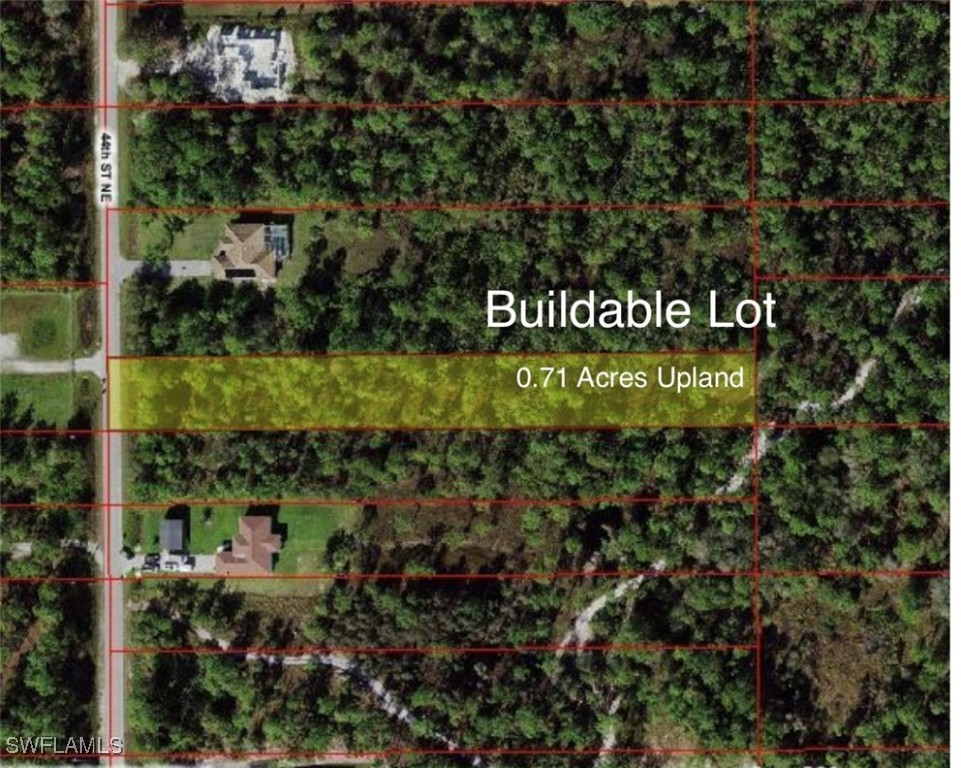 Aerial overview of property's location with proper