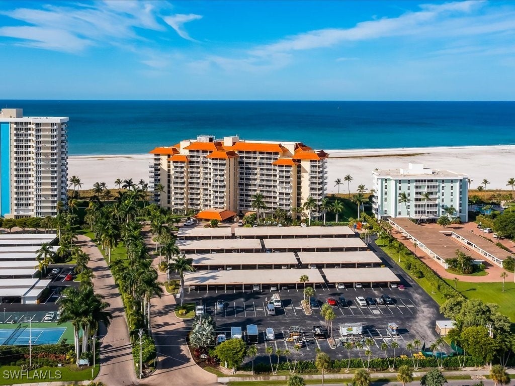 Aerial view of apartment complex