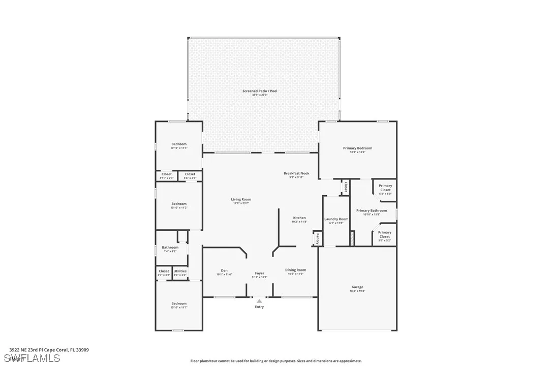 Cape Coral, Florida 33909, United States, 4 Bedrooms Bedrooms, ,2 BathroomsBathrooms,Residential,Active,36708