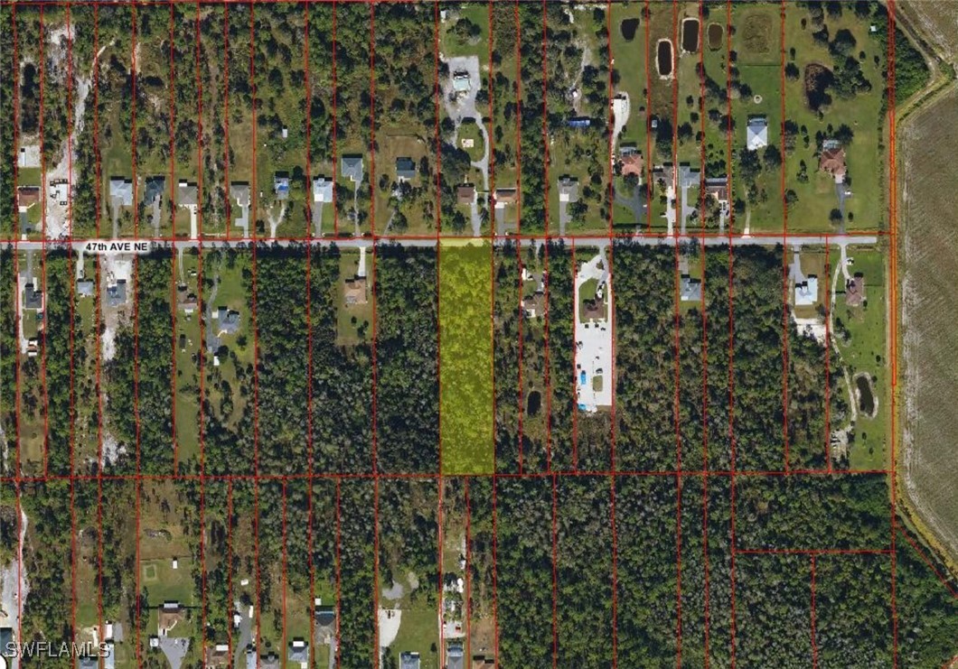 Map / location with property parcel outlined