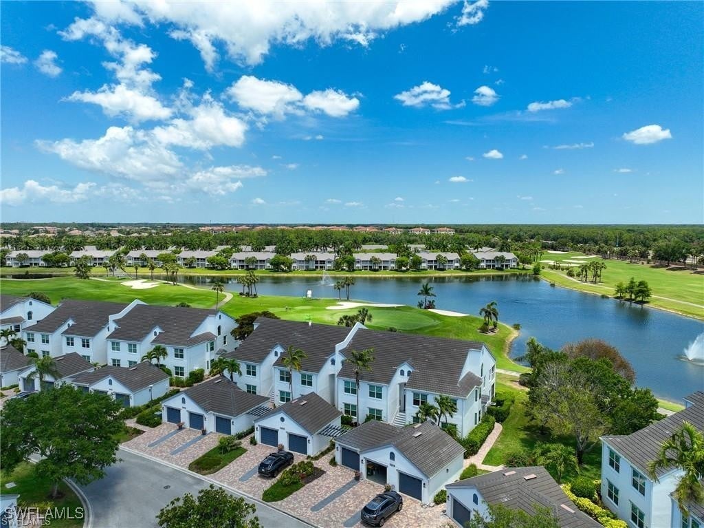 Drone / aerial view of a golf club and a large bod