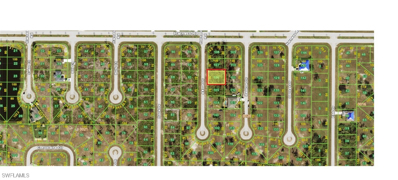 Map of property location with property boundaries