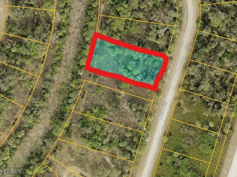 Aerial view of property's location