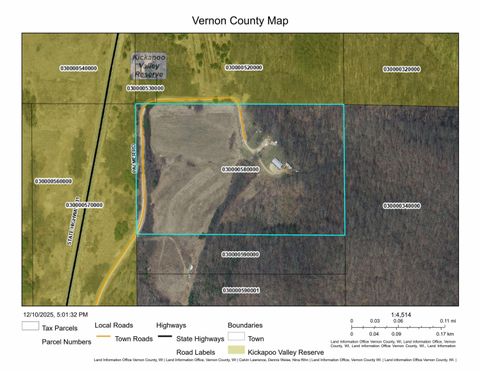 Photo of 17.21 Acres (parcel b), Palmer Rd, Stark, WI 54639 (MLS # 1944927)