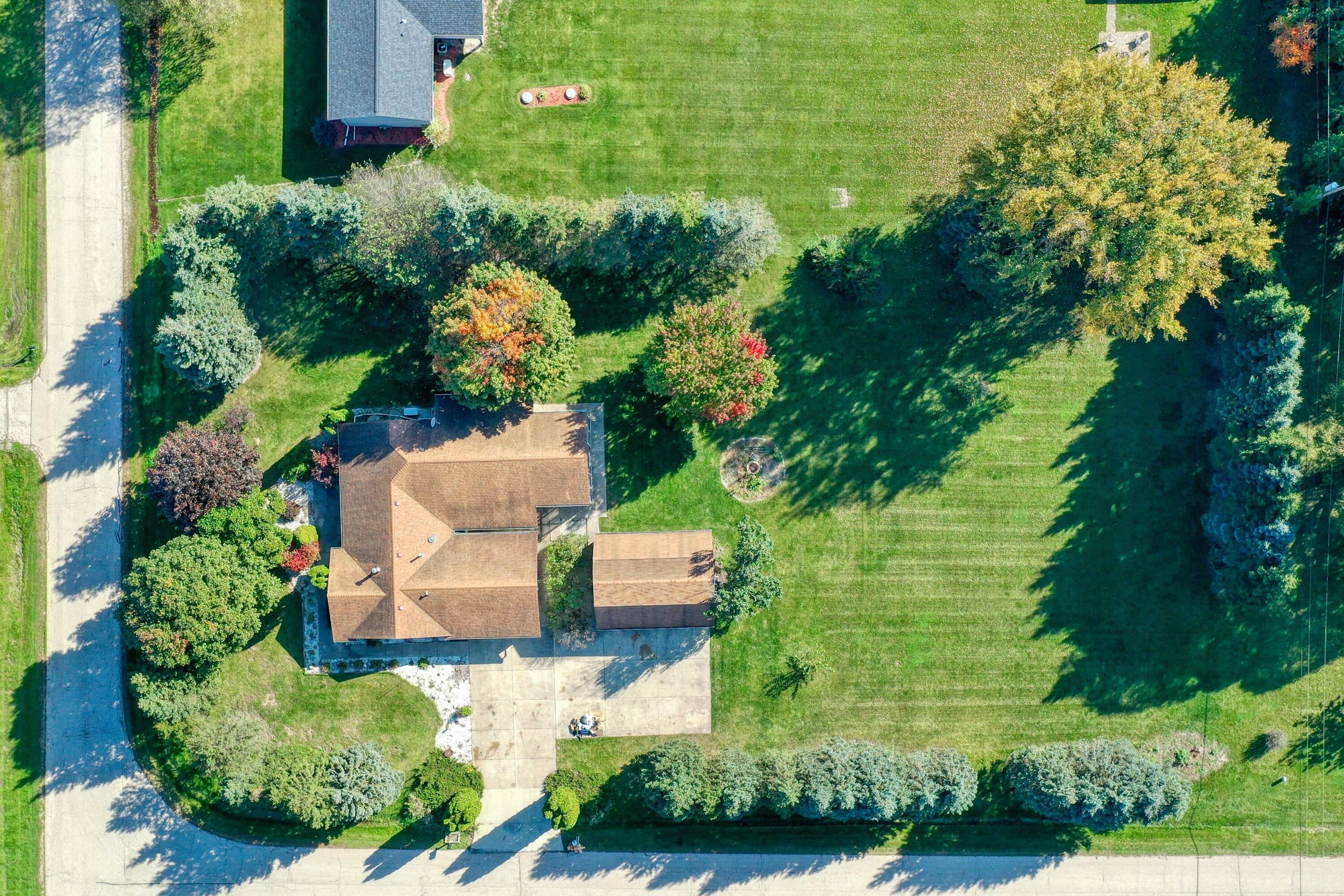 Beautiful yard and a park across the street.