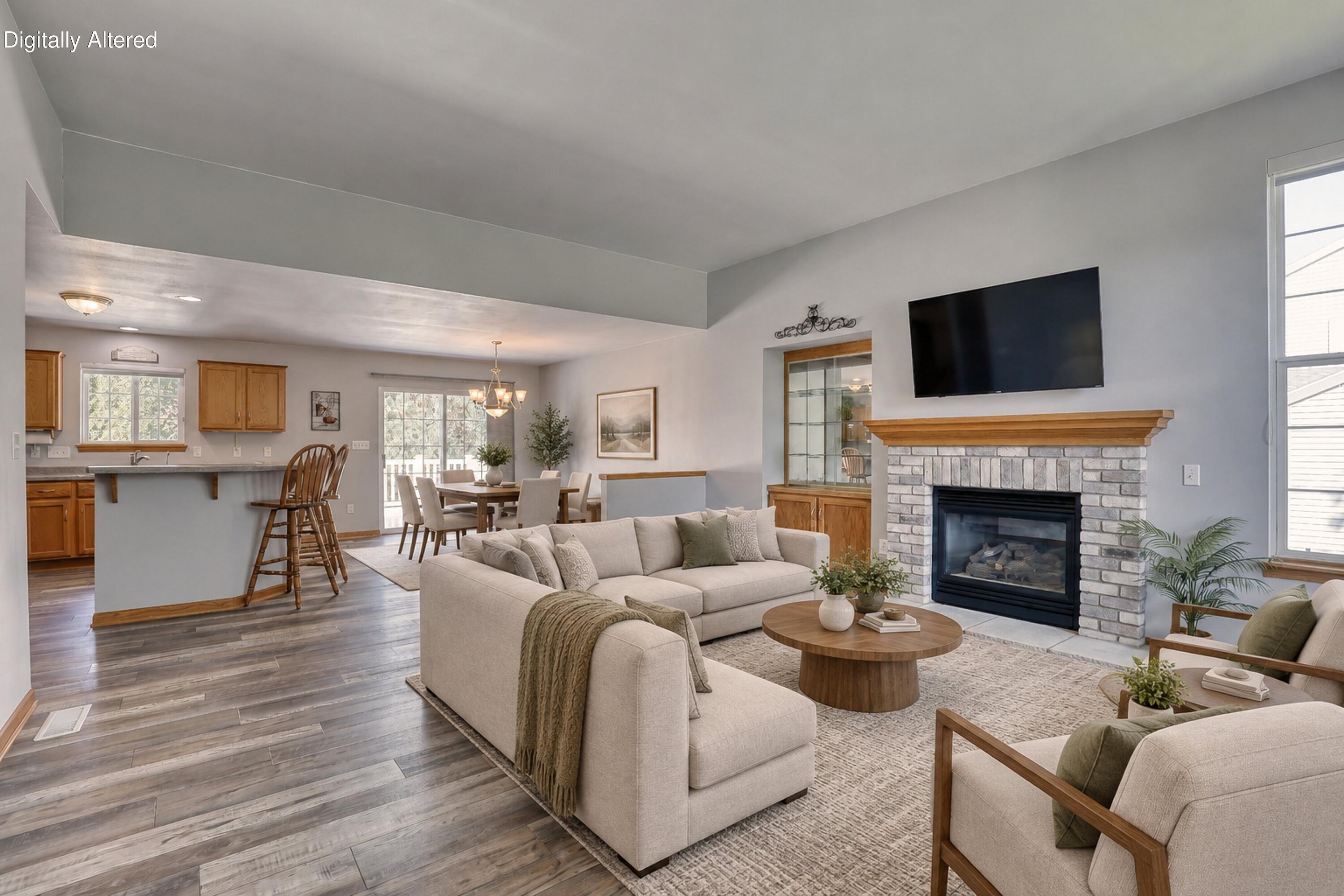 Digitally Altered Image of main living area.