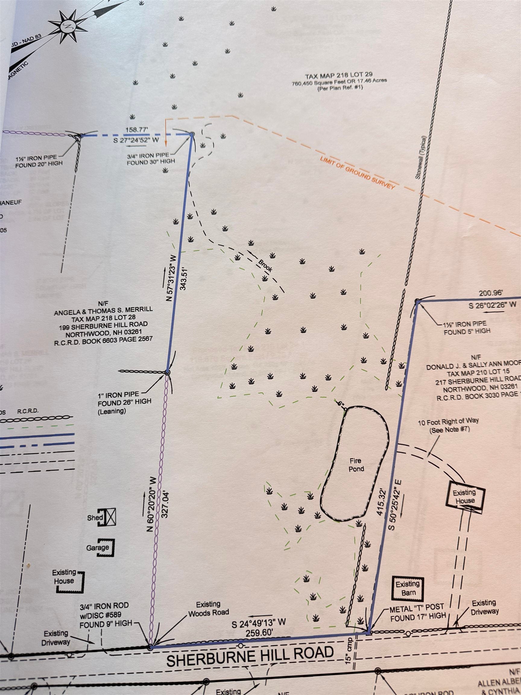 map 218  29-1 Sherburne hill Road