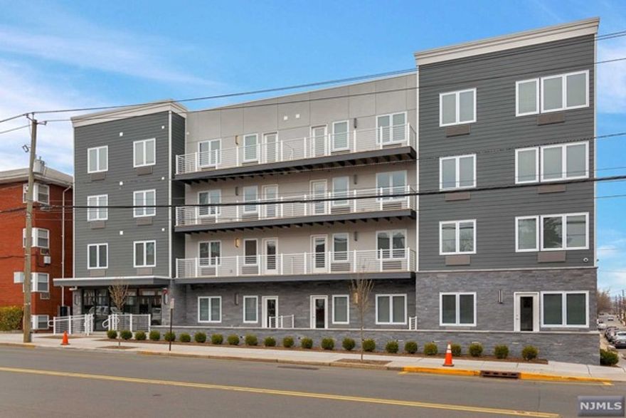 Landlord pays half fee. "The Ridge", 1 bedroom unit with living room, dining area, kitchen and balcony. Garage parking optional ($125/month additional charge). Luxury apartment with modern conveniences including: luxurious lobby/community room with flat screen, electronic access, elevator, fitness center w/flat screen, laundry room. Kitchens have dishwasher, microwave, refrigerator/freezer with ice maker, granite counters. Storage and ADA compliant bathrooms. Located in the center of town, Bus at corner: 1.5 mile to NYC train. The Ridge is pet friendly and will accept one pet (under 25 pounds) with a one time $250 pet fee plus $50/month pet rent. Landlord requires credit application, credit report and proof of ability to pay.