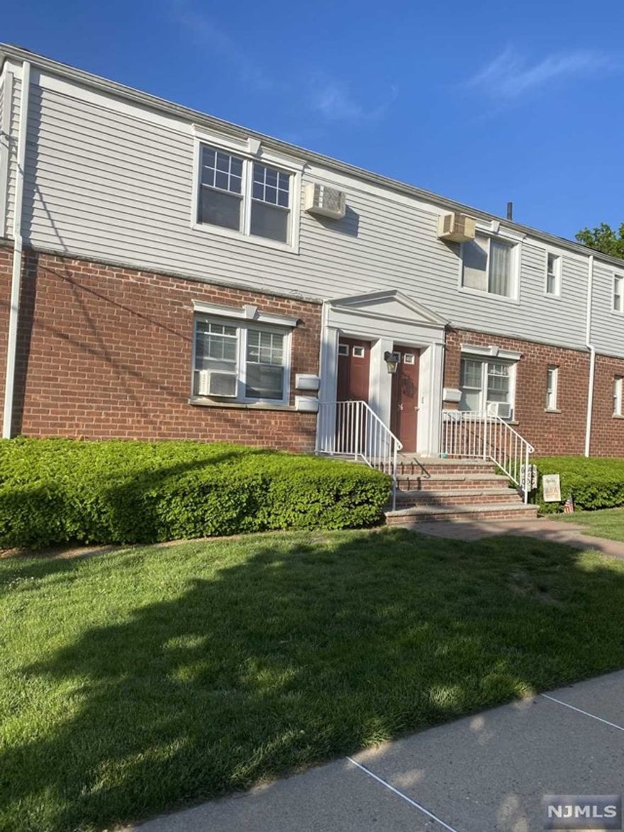 Second floor garden apartment located close to NY/NJ transportation, park and school. It offers: living room, one bedroom with hardwood flooring, kitchen, and full bath. Heat, hot/ cold water included. One parking space. Coin/ card operated laundry facility in the premises. It requires board approval and credit check. $75.00 for first person, $125.00 for two people for credit check, and $100.00 move-in and out fee. No pets and No smoking in the premises.