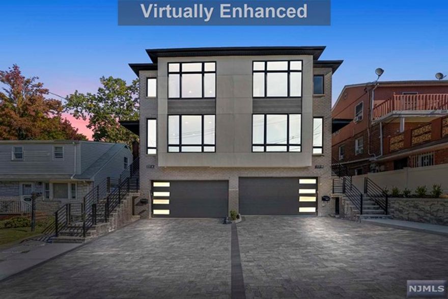 Brand new construction multi-level duplex in the heart of Palisades Park. Unit A features 8 rms, 4 bdrms & 3.5 bths. The ground fl features a media rm, bdrm/office & a full bath. The 1st fl has an OPEN-CONCEPT with spacious living room w/ beautiful fireplace, ultra-lux eat-in-kitchen w/ a massive center island & a large dining area. This fl also features a guest powder rm. the 2nd fl features 3 bedrooms & 2 two full bathrooms. The primary bedroom features luxurious en-suite bathroom with double vanity & radiant heated flooring. 1 car attached garage & one driveway space provided. A small pet MAY be considered. Tenant resp for utilities. Tenant resp. for shoveling snow on their part of home. Plenty of restaurants, shopping, and EASY access to NYC and all major highways. Credit Check & Proof Of Income Required. 1 month rent, 1.5 month security deposit & 1 month broker fee required.