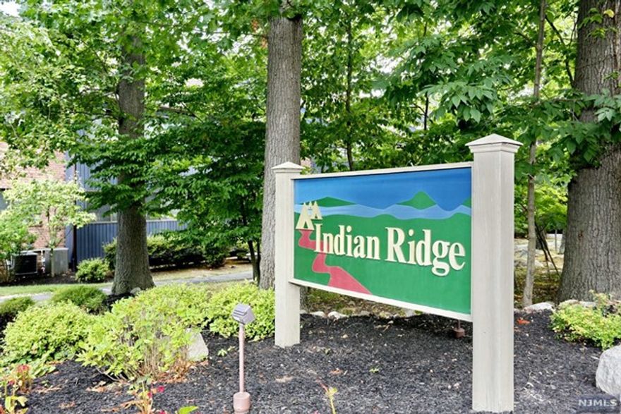A RARE FIND IN MAHWAH! STUNNING FIRST FLOOR CONDO IN DESIRABLE INDIAN RIDGE. THIS BRIGHT & SUN FILLED UNIT WAS TOTALLY RENOVATED IN 2019. GORGEOUS KITCHEN WITH MAPLE CABINETRY, QUARTZ COUNTERS, CUSTOM TILE BACKSPLASH AND STAINLESS APPLIANCES. SPACIOUS OPEN LIVING RM AND DINING AREA WITH LARGE WINDOWS, CUSTOM BLINDS & GLASS SLIDERS TO A NICE BALCONY. THE GENEROUS SIZED BEDROOM HAS A WALK-IN CLOSET WITH CALIFORNIA CLOSET ORGANIZERS. BEAUTIFUL BATHROOM WITH PORCELAIN FLOOR AND SUBWAY TILE. NEWER AC/FURNACE. OVERSIZED GARAGE WITH AN ELECTRIC OPENER. INDIAN RIDGE IS ONE OF THE FEW COMPLEXES WHERE YOU HAVE YOUR OWN PRIVATE 12" x 12" LOCKED STORAGE BIN. IT ALSO OFFERS A COMMUNITY POOL, CONVENIENT NYC TRANSPORTATION, LOTS OF PARKING SPACES, LOW MAHWAH TAXES AND IS PET FRIENDLY TOO! DON'T MISS THIS ONE, IT'S A GEM!