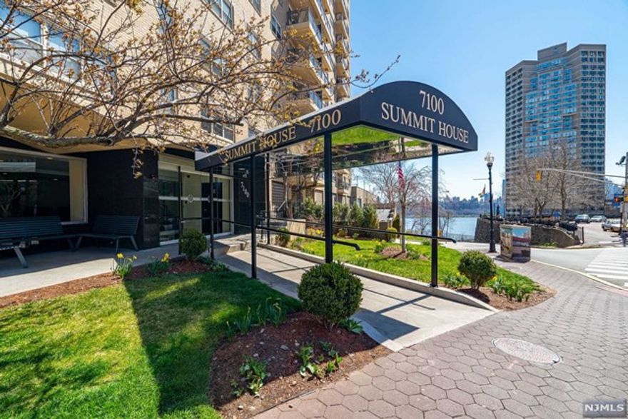 Welcome to the TOP FLOOR of the Summit House, an exquisite high-rise co-op located in the heart of Guttenberg, NJ. This spacious and beautifully appointed unit on the 14th floor offers breathtaking views of the Hudson River and New York City skyline, making it an ideal place to call home. The open floor plan seamlessly connects the living room to the dining area and kitchen, creating a perfect flow for entertaining. Maintenance Fee includes all utilities and amenities, including 24 concierge, laundry on each floor, exercise room, heated outside swimming pool, BBQ grills, and property taxes (aprox 50% tax deductible) Close to parks, shopping, and NYC bus stop just outside the building. Don't miss this opportunity to live in luxury and style at Summit House. Pets are allowed. Parking included at 100/M