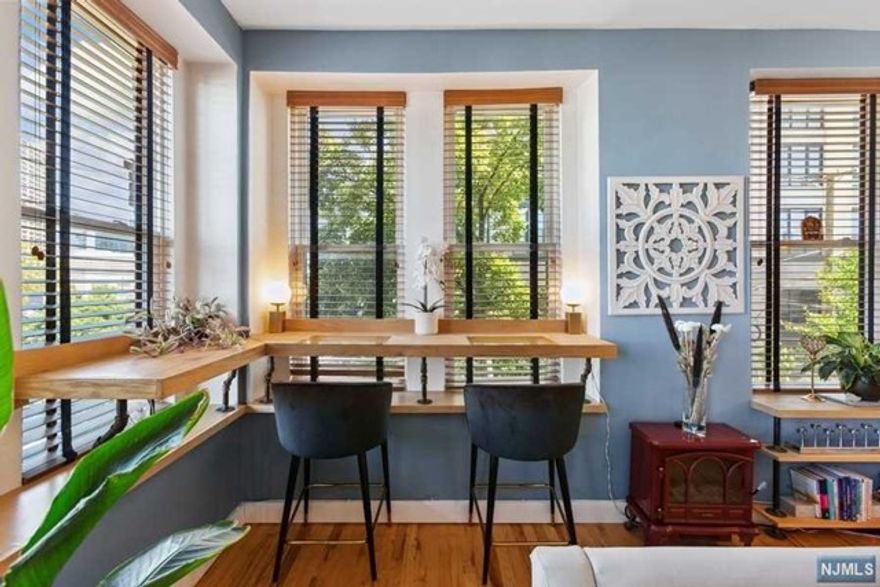 WOW!!! Walk in with jaw dropping apartment... This GORGEOUS unit comes in FURNISHED with Corner exposure views and great light just ready for September 1 or sooner. Beautifully decorated unit, spacious living area, wall of windows, huge kitchen island, and stainless kitchen. The stunning unit is as beautiful from a designer, perfect for someone new to town. Close to PATH and NJ transit, easy to hop on trains and be in NYC just 25 minutes. Brand new laundry room on the floor, Parking available separately. Sorry, No pets.