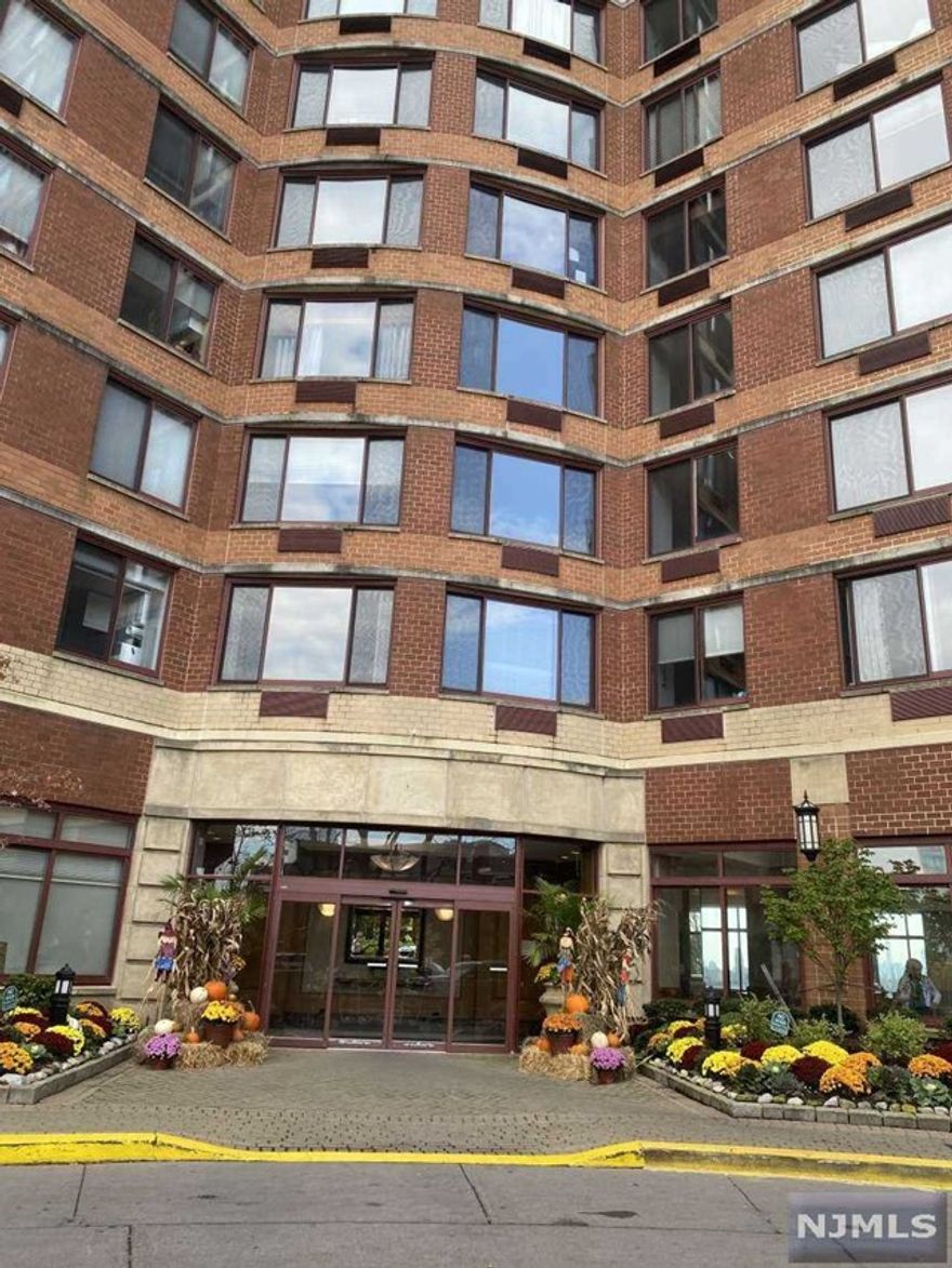 This bright & spacious 890 square feet unit features 1 bd, 1 bth, lr/dr, kit, in-unit w/d,1 deeded indoor parking and 1 storage space of approximately 7.5f x 8f ( only 100 spaces in the building) Unit has a beautiful view of the GWB & the Hudson River. Open kitchen with granite countertops. Lots of closet space. Unit was newly painted with new wood-looking floor. Amenities include fitness room, outdoor heated pool with a jacuzzi, playground, conference rooms, bbq area, promenade with views of Manhattan, dry cleaner and 24/7 concierge/doormen/security. Close to downtown Fort Lee, GWB, NYC transportation, and major highways. Assessment: $125.25 until May 2027. Current tenant's lease ends on December 31, 2023.