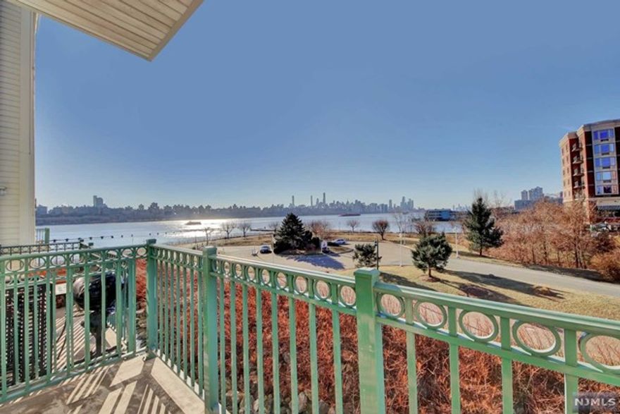 1500 Sq Ft waterfront town home with incredible south east NYC Skyline & Hudson River views! 2 Bed, 2 Full Bath, Balcony off living room, master suite with walk-in closet, master bath with double sinks, Jacuzzi whirlpool and separate shower' laundry in unit, a unique private setting with 24 hours security. 2 covered parking spots also included in rent. Adjacent to fabulous city place shops- restaurants-huge multi-plex cinema-promenade walkway along the waterfront - NYC transportation - ferry- tunnels - bridge - major highway - all nearby. There is a gym and a hot tub in the complex. It is available for tenants for extra $75.00 per month. There is a move in fees of $200 to be paid to the Management.