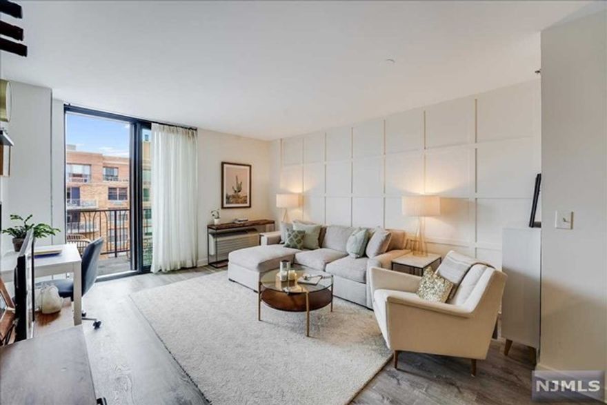 Located in the highly sought after Northeast corner of Hoboken, discover urban living at its finest in this stunning 1-bedroom, 1-bath condo at 2 Constitution Ct #1212. Enjoy modern comforts with stainless steel appliances, quartz countertops, and shaker cabinetry in the kitchen. Step out onto your private terrace off the living room, where you can soak in breathtaking New York City views. Bathed in natural light with an inviting open layout. This condo features an in-unit washer and dryer and ample storage space. This building offers fantastic amenities, including a 24/7 concierge and a serene courtyard. For a fee, you can also access the pool and secure parking that's conveniently located in the building. Just steps away from shops, restaurants, parks, and ferry & bus to NYC. Don't miss your chance to experience this vibrant lifestyle schedule a viewing today!