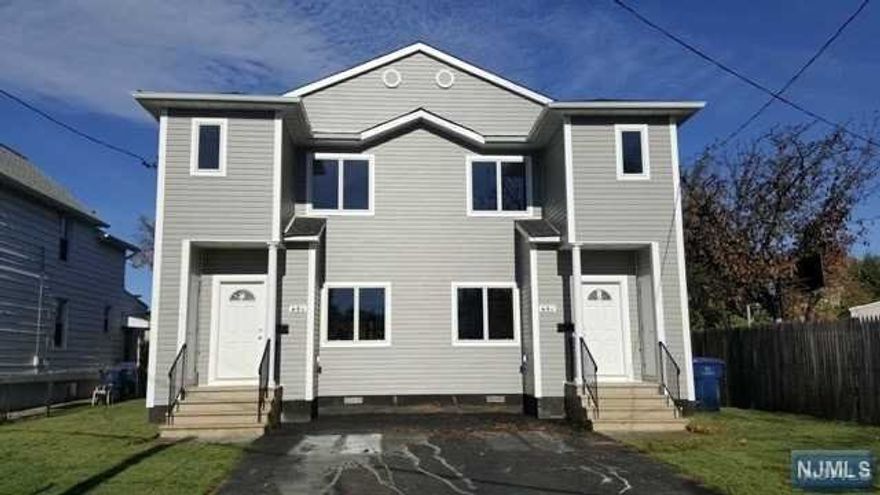 Two identical 6-year old units both for rent. Each unit features 3 bedrooms, 2 Full Baths & 1 PR. LR, DR, Custom MEIK with SS Appliances, Refrig, DW and Cent Island w/Granite Countertops. Hardwood floors throughout. Energy efficient Andersen 400-series casement windows. Two zone Heating and Cent A/C. Two parking spaces per unit. Conveniently located close to Jackson Ave Elem School, Shopping, Houses of Worship & Columbus Park. Near Bus transportation and Route 80. Easy access to local thoroughfares.