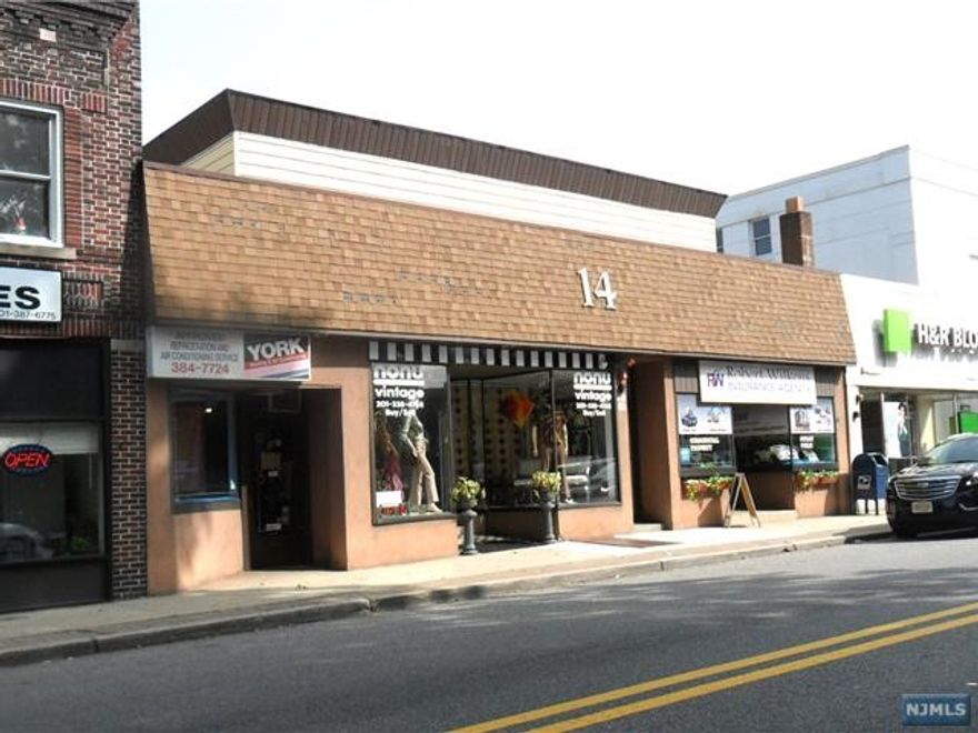 Rare 7 unit mixed use building in town center close to everything. This two story building offers 3 street level retail/office spaces which are occupied. The second floor consists of 4 one bedroom apartments which were updated in about 2004 with in unit laundry. Three of the four units are currently occupied. All three of the ground floor spaces are currently occupied and would like to stay on if possible. The Insurance agency is at $1,655,store $1,575 and the HVAC shop $815. The apartments are at $1,050, $1,100 and $1,250. In the past year the average rent for 1 bedroom apartments in Dumont is $1,543.