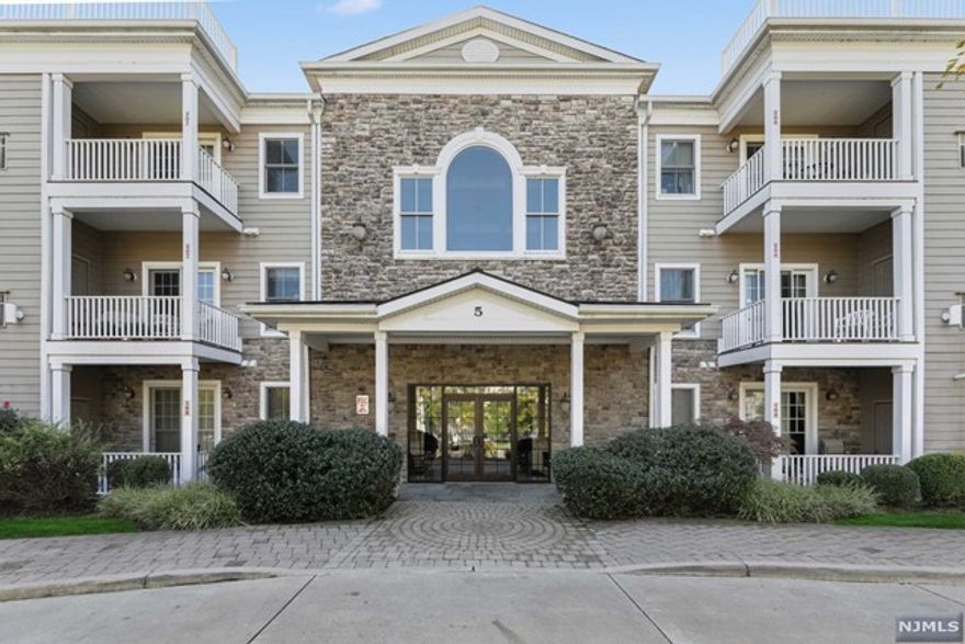 FRESHLY painted and Nestled in this 55+ Age c0mmunity, in this Luxurious complex known as Cresskill Commons, located on the Top level, Third floor is this wonderful 2 bedroom, 2 bath unit. A spacious kitchen, equipped with Maple cabinets, granite countertops, stainless steel appliances. There is a washer and dryer. The original hardwood floors have just been refinished and are gorgeous. The spacious terrace, which faces West allows for Great sunsets. 10 minutes from Englewood Hospital and 20 minutes from the George Washington Bridge.