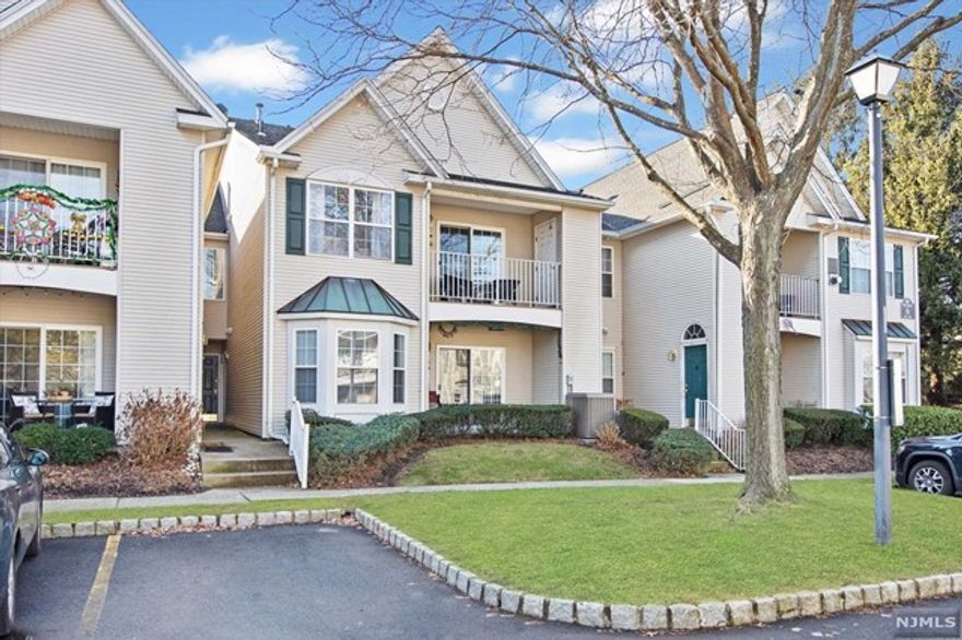 Welcome to Cambridge Heights! This 2 bdrm/ 2 bath second floor unit has a large primary suite with full bath and double closets. Secondary bedroom has access to main bath. The open concept floor plan with vaulted ceilings leads to a private outdoor patio and storage room. Large loft space on the upper level can be used as an office, family room, guest room; lots of possibilities! Laundry room in unit with plenty of storage. This gated and pet friendly community features resort style living with a pool and gym. Conveniently located near the NJ Transit Delawanna train station and bus to NYC on Main Ave. Easy access to shopping and major highways. 2 assigned parking spaces included.