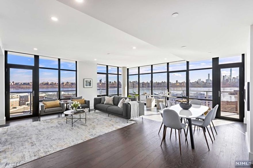 THE CHEN AGENCY (Phone 201-346-8888) presents SOLAIA's pinnacle home. Perched on the southeast corner, Penthouse 1501 encompasses 1903-sf and commands the most incredible Hudson River & Manhattan views. Designed around well-being, this new Gold Coast, 15-story boutique building features just 70 residences boasting a truly impressive array of amenities that will astound you. Interior finishes beyond your expectations. Dark espresso wood floors, Kuche Cucina cabinetry, porcelain waterfall counters, ceramic, porcelain and Krion finishes are accompanied by a host of additional, thoughtful details. Within the building, residents can enjoy their own private spa, aptly called The Sanctuary. In addition to an incredible gym, you'll find a soothing whirlpool, dry sauna, steam room, salt infusion room, resident lounge, co-working space, conference room plus a gorgeous rooftop outdoor lounge with barbecues and fire feature. Contact NELSON CHEN at 201-886-8000 or Nelson@ChenAgency.com