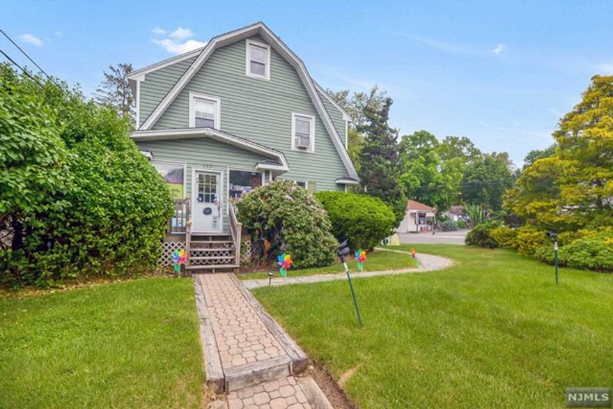 Rare find! Mixed-use building in downtown Wyckoff w/low taxes on busy high visibility street near shopping, restaurants and offices. With modifications, can be converted back to a 2-family. Located in the commercial 4-A, B-1 central business zone good for retail or office (no restaurants or medical.) 5 parking spaces. First floor commercial space, currently vacant has been freshly painted and has new flooring, is approx 878 square feet, four rooms, half bath, and basement access (approx 783 Sq Ft.)and previously leased for $1,850 per month w/snow, landscaping, water included. Second floor residential apartment is approx 771 square feet plus an unfinished walk-up attic. Apartment has two bedrooms, living room, kitchen, and full bath and is currently month to month rental and leased at below market at $1,550. Property is 60 x 133. All utilities are separate. Increase income with market value rents and reducing expenses. Laundry hook up in basement and access is from both units.