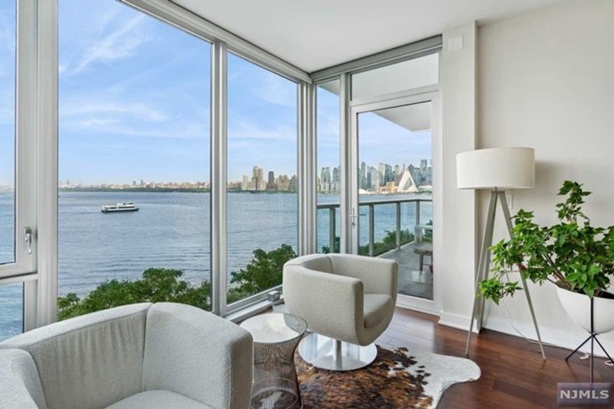 Discover the pinnacle of contemporary luxury in this stunning 2-bedroom, 2-bathroom residence, featuring sleek and modern design & beautiful finishings. The living and dining areas are designed for seamless entertaining,w/ a chef's kitchen, European cabinetry, granite countertops, and high-end professional appliances. Step onto the spacious balcony to take in breathtaking views of New York City. The Avenue Collection provides exceptional hotel-like amenities, including a 24-hour doorman, concierge services, and a state-of-the-art fitness center with a sauna, steam shower, cardio and strength equipment, and a yoga room. The outdoor area has a convenient kitchen, open lawn, lounge areas, a fire pit, and a sun deck. Residents also enjoy the social room with a catering kitchen, fireplace, and bar area. Minutes away from NYC via NY Waterway Ferry, with the Hudson Light Rail to Path/MTA directly across from the building. Whole Foods, restaurants, & shops are just minutes from your door!