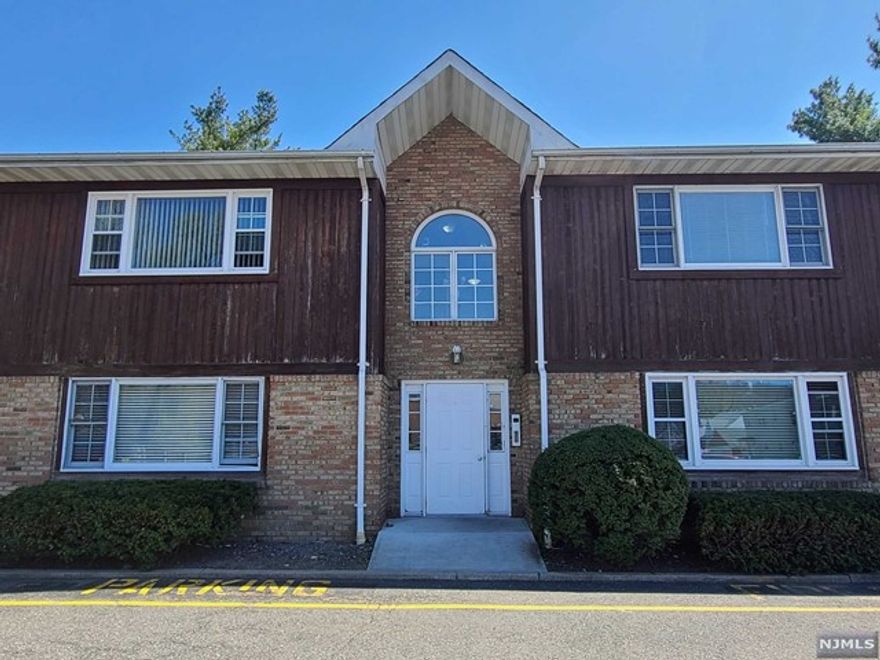 This spacious first-floor condo, painted last year, is move-in ready! Located in the desirable Hillcrest section of Paterson, it offers a generous 720 square feet of living space. The open layout seamlessly connects the living area, dining space, and kitchen. Central air, Washer & Dryer in the unit and 1 assigned parking space included in the lease. Note: pictures are from the last year.