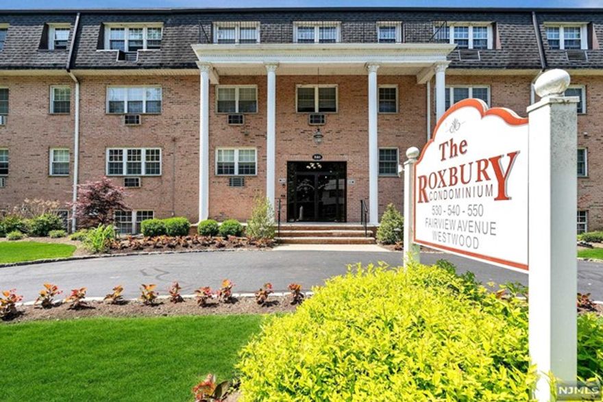 Welcome to the Roxbury Community at Westwood, Unit number 118. Nicely maintained First Floor 1 bedroom, 1 full bath home with Terrace AND a GARAGE! This building has elevators, and the community offers an outdoor pool, tennis courts, area to BBQ, exercise room and plenty of guest parking. This desirable community in the town of Westwood is walking distance to downtown Westwood as well as Hillsdale where you will find fabulous shopping, restaurants, parks and more! Convenient commuter location, walking distance to NYC transit and trains. The home is being sold as-is, it has been nicely maintained. Don't miss this rare opportunity, Bergen County living at a great price with low taxes! A wonderful lifestyle awaits....