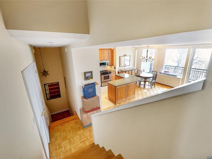 *HALLEY NATKIN (917) 626-8240 & COLDWELL BANKER REALTY* PRESENT 1 HORIZON ROAD #610. Welcome to your dream home with unparalleled views of the stunning NYC skyline, Hudson River, and GWB! This gorgeous 3 bed/2 bath UPSPLIT townhome-style co-op features both East and West exposures, allowing natural light to pour in all day long. Step into the foyer and be greeted by a Spacious living room, Formal dining room with floor-to-ceiling windows, and an open Floor plan kitchen - perfect for entertaining. 24' tiled terrace, an ideal spot for relaxation. The upper level features a primary suite with a renovated marble bath, ample closet space, and two additional bedrooms with an additional bathroom. All utilities and taxes are included in monthly fees of $2,784.77 (Maint$2342.37,INDR Park $96,Cable/Int$48.90, Assess$297.50)Maintenance fees are partially tax-deductible! Board Approval req. with a 4:1 income to debt ratio. All cash purchase w/no other debt requires a min gross income of $134k