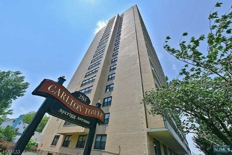 This 10th floor, 1-bedroom unit provides a ton of living space. Come take a look for yourself in convenient Carlton Towers just a few minute walk to NYC Direct bus stops & train. Wonderful Eastern views from large, exclusive 108 square foot balcony also overlooks association pool & patio. Building is well maintained with recent remodeling of common area. 24 hour reception/doorman, multiple elevators, outdoor space w/in-ground pool, bbq & sitting area. Monthly HOA includes electric, natural gas, water, sewer, common area and snow removal. Garage parking available for additional monthly fee ($40-$50) - depending on availability. BONUS laundry & storage in basement. Practical layout w/laminate floors. Bright living & dining opens to kitchen w/gas oven & range, refrigerator, microwave & dishwasher. Great for commuting or as an investment property. Why rent when you can own? Monthly Maintenance $567.30 & Special Assessment $273.62 until 2038 update entire building