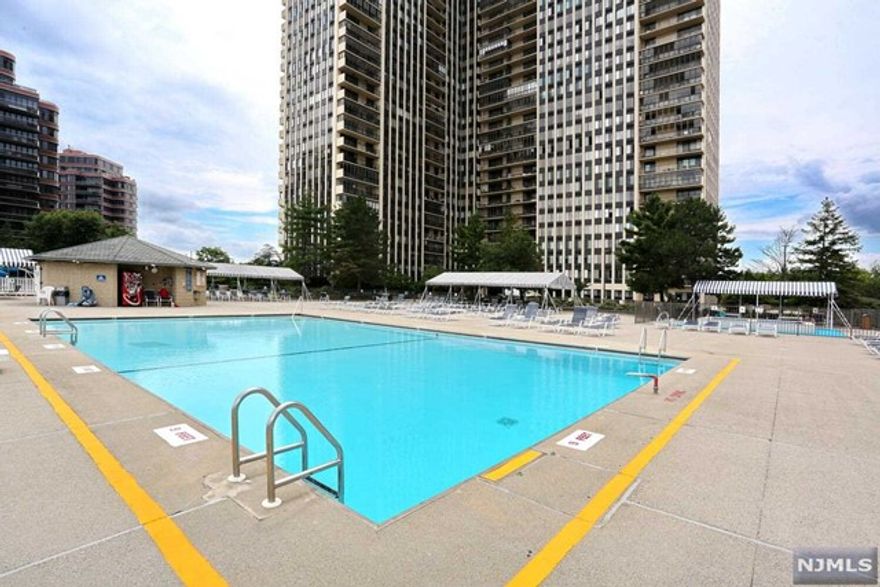 Largest 2BR/2Bath - 1,695 sf including 186 sf terrace. MOVE-IN READY RENOVATED CORNER UNIT. Light Gray Floors from Entry Foyer, going all through LR, DR, Hallways, Kitchen. Bedrooms, and Custom Closets! Accompanied by Crown Moldings. Enjoy lots of Natural Light from Wrap-Around Windows, large Terrace, FIREPLACE and large 70-inch BUILT-IN TV, PLUS views of Hudson River, GW Bridge, Pool, Tennis & Lovely Promenade. LG Stainless Steel Appliances, Granite Counters in Spacious Eat-in Kitchen. Renovated Bathrooms, HUGE CUSTOM closet! All Freshly painted too! Extra Storage Same Floor. Parking: $75 per car. It is a Must See!