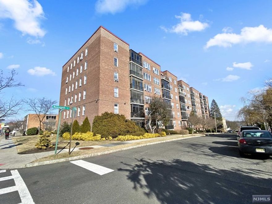 Bright and spacious Condo in the heart of Montclair. Across the street from the library and a few short blocks to the train station and the Wellmont Theatre. This is a dream come true. Imagine sitting on your fifth floor balcony and looking out at the Manhattan skyline. The home includes large, high ceiling rooms, with parquet wood floors throughout. Lots of closet space. A relaxing rooftop common area in a secure building. A private and secure storage area. Vend style laundry room. A separately deeded, covered, parking space in the parking garage is included in the sale of this property. Virtual Tour: https://my.matterport.com/show/?m=cnfnEFzAko4