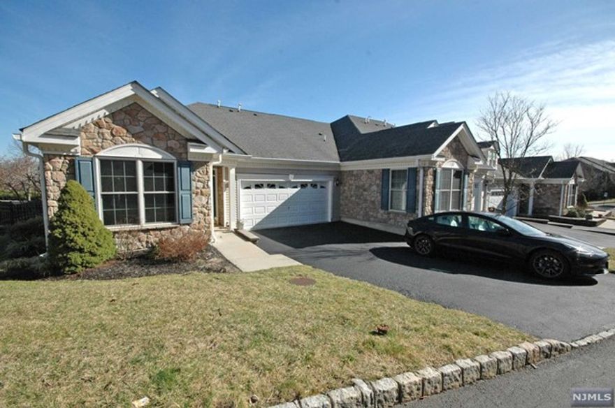 Highly desired one-level RIESLING Villa with high-end upgrades in a premier gated community! A dream location with NYC skyline & sunrise views from most windows and deck. An impressive gourmet kitchen with all the bells & whistles. The primary bedroom suite has two walk-in closets and a luxurious bathroom. Features include tray & coffered ceilings, hardwood flooring throughout, custom window treatments, wood trim accents, specialty tiles and two-car garage. Resort style living with a 25,000 sq. ft. clubhouse w/indoor/outdoor pool, tennis/pickleball, putting green, fitness center, card rooms/Mahjong, clubs, events, activities, etc. Bordering the town of Montclair with terrific restaurants, theaters, shops & boutiques. Enjoy a carefree, comfortable & convenient lifestyle!