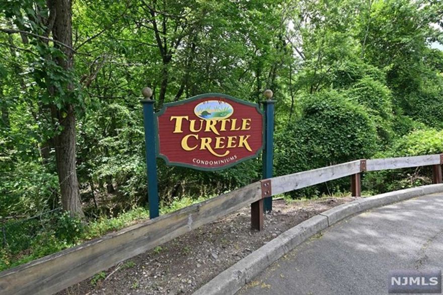 Rare and exciting opportunity to rent in one of the most sought out communities in Wyckoff located just a short stroll from J. A. McFaul Environmental Center, shopping, restaurants and all of the best that Wyckoff has to offer. The open floor plan and two story entry allow for lots of light and peaceful views in this bucolic setting unique to Turtle Creek. Retreat to the privacy of your spacious balcony complete overlooking a nature reserve. The living room with gas fireplace is open to the generous sized dining room. The kitchen offers a second dining area and lots of storage. A half bath completes this level. Upstairs the en suite primary bedroom features WIC and views overlooking the reserve. The sizable second bedroom has generous closet space and a separate full bath. This beautiful home also features an oversized private two car garage and a large second floor laundry room. Hardwood flooring throughout and many updates.