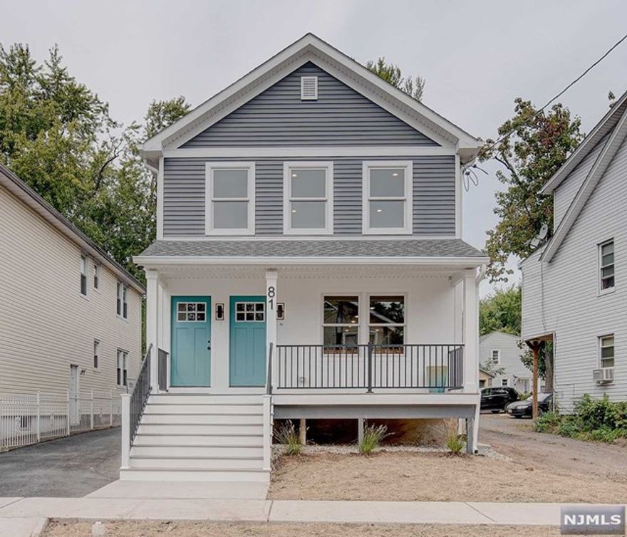 Beautiful and Modern, BRAND NEW CONSTRUCTION two-family home built in 2020! Upstairs apartment for rent in prime MONTCLAIR! Walking distance to Bay St. Train Station and downtown Montclair, with restaurants, shops, and more! This Top Floor 3 bedroom, 2 bathroom apartment features hardwood floors, recessed lighting, Central AC and Heat. DESIGNER FINISHES. ULTRA-LUXURIOUS EUROPEAN DESIGNER KITCHEN with SS Appliances is Open Concept to the Living / Dining Room. Primary bedroom with walk-in closet an ensuite primary bathroom. INCLUDES A PARKING SPACE & Laundry in your unit! Extra parking available $75 month. The apartment has separate utilities. PET MAY BE CONSIDERED! No smoking. 1 month broker fee and credit check / income verification required. Available June 1.