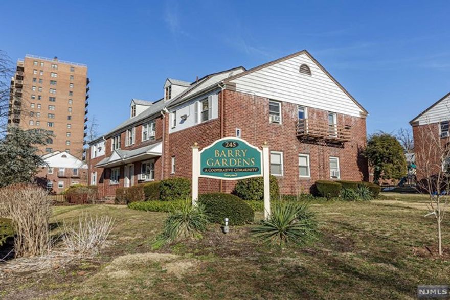 Barry Gardens premieres this beautifully updated 1 Bed 1 Bath Co-op, ready & waiting for you! Well maintained in a great location, you're close to shopping, dining, schools, parks, major HWYs & just minutes to Passaic Train Station, a Commuter's delight! Ground lvl unit is easily accessible & boasts a large Living/Dining combo with HW flrs that shine & plenty of natural light throughout. Upgraded Kitchen offers SS Appliances, gorgeous granite counters, decorative backsplash + molding, recessed lighting & more! Down the hall, the upgraded Full Bath with ceramic tiling & 1 generously sized Bedroom. On-site Laundry & shared parking. Amenities inc Outdoor In-Ground Pool & Playground/ Maintenance fee covers Heat, Water, Sewer, Taxes, Snow Removal & Trash Collection! Great for an investor too! Why rent when you can own!? Come & see TODAY!