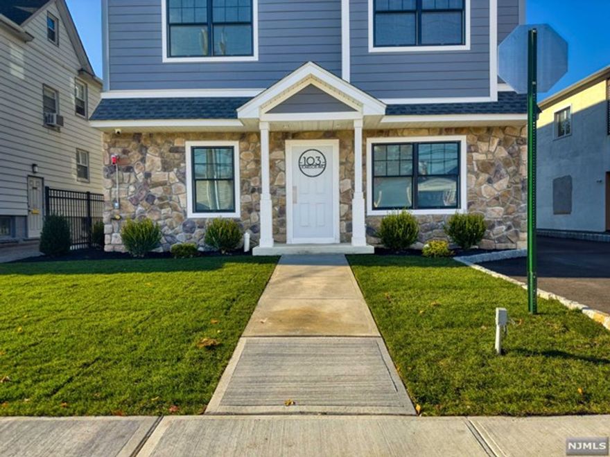 Introducing 103 Johnson Ave! Brand new, ground up construction in bustling Hackensack! Featuring 7, brand new, 1 bedroom apartments, with SS appliances, video intercom system, washer and dryer in every unit! Large, bright living area, completely open to kitchen, 9 foot ceilings, 3 different layouts and a handicap accessible unit on the first floor. Off-street assigned parking included! Amazing location! Around the corner from restaurants, shopping, NYC Transportation, Hackensack Brewery, Target, Riverside Square Mall and so much more! Come see today!