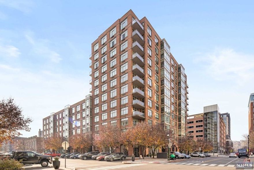 Welcome home to this 1187sqft 2br/2ba East-facing home in the waterfront luxury complex, 1450 Washington. The unit boasts an open concept floor plan with gleaming wide plank walnut floors throughout and oversized windows, providing tons of natural light all day long. The Chef's kitchen includes ss appliances, espresso cabinets, quartz countertops, spacious breakfast bar and custom back splash. Home has a large dining space perfect for entertaining large groups. The master bedroom offers "His and Hers" closets with custom built-ins & spa like en-suite bathroom. The luxury waterfront complex offers 24/7 concierge, 2 gyms, swimming pool, 2 rooftop decks with fire pit and grills, 2 children's playroom, yoga room and billiards room. A private shuttle to the PATH makes this home a commuter's dream. Conveniently located near Ferry to NYC, bus stops, shops, and restaurants. Move in 2/1/2024. Small pets OK. Pets fee: $500